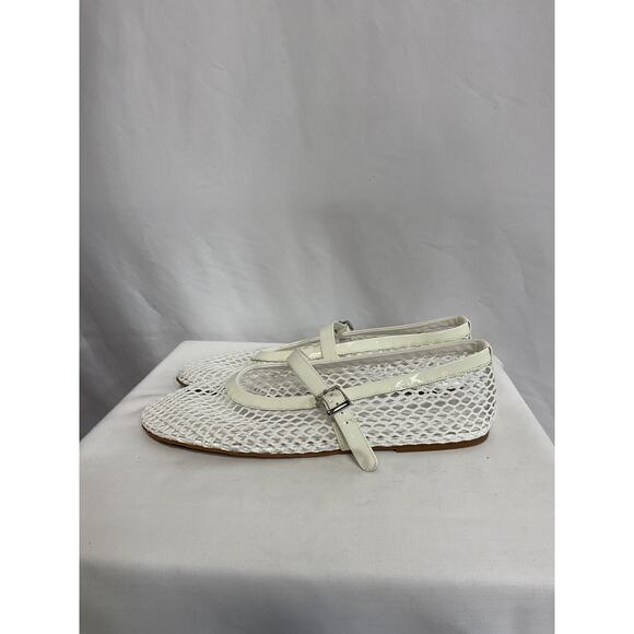 Tony Bianco 'Mia' White Patent Leather & Mesh Flats Size 9.5 - Picture 3 of 6
